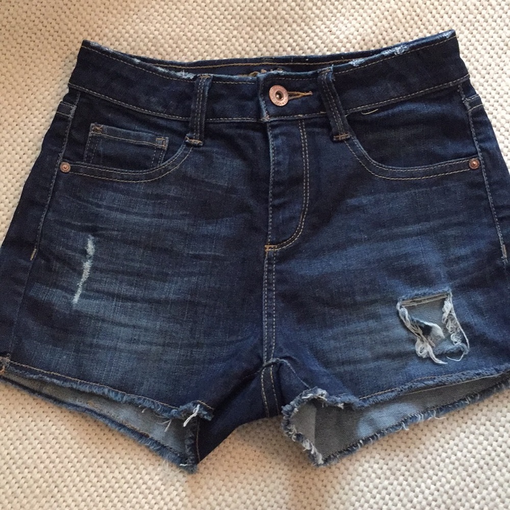 Arizona dark wash high waisted shorts